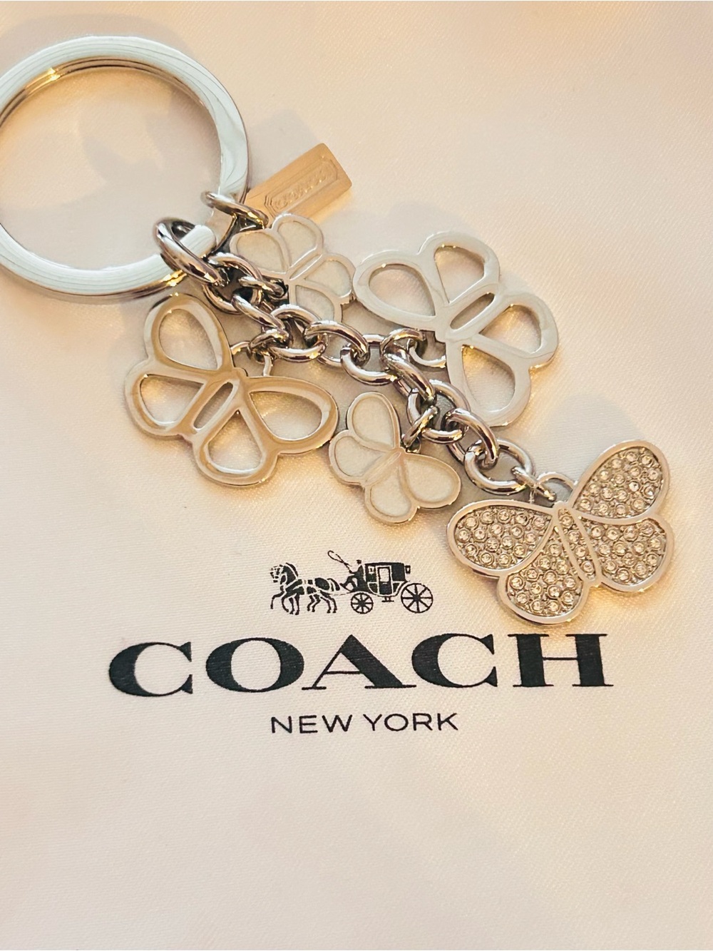 Vintage RARE Coach Y2K Butterfly Keychain/ Bag charm - Picture 14 of 16